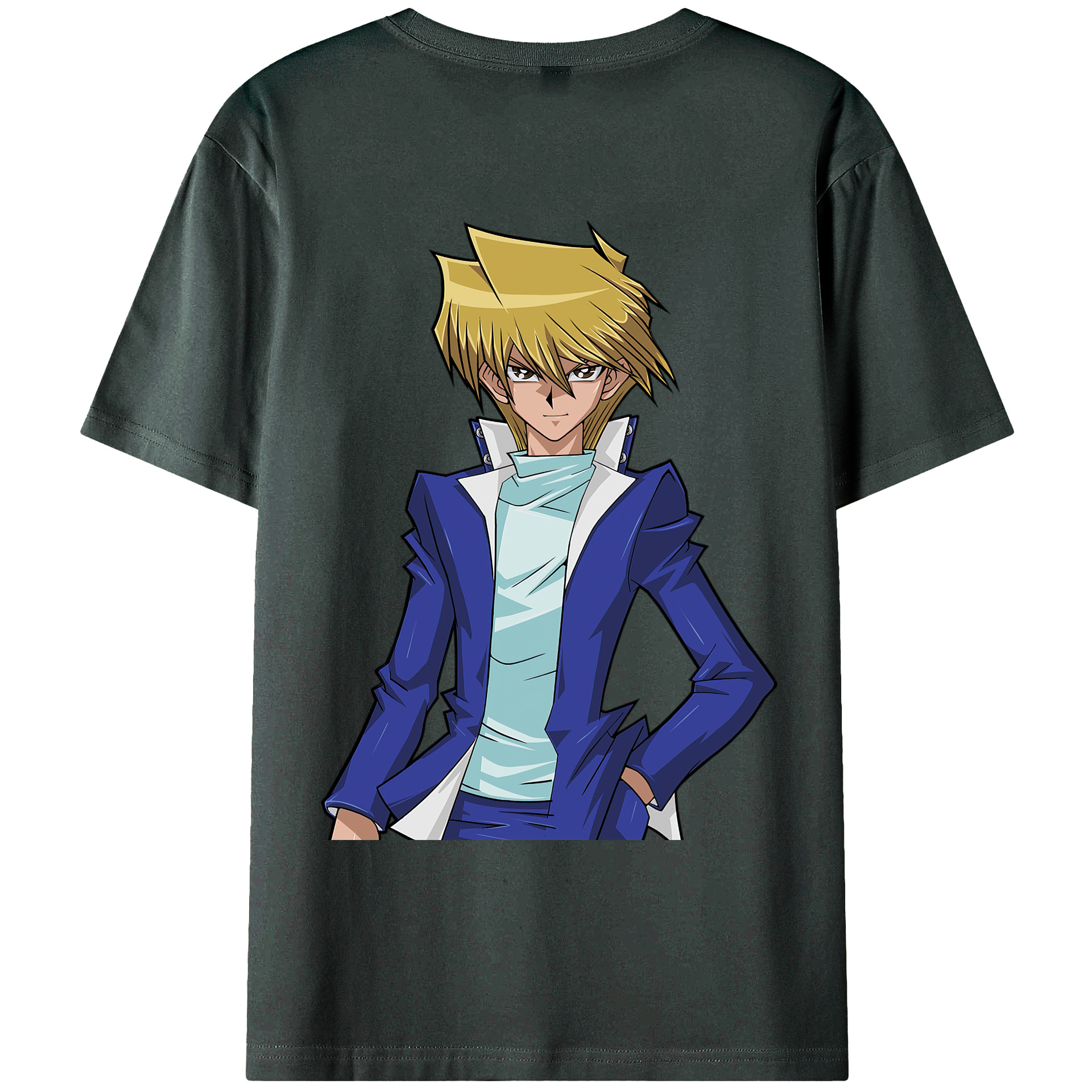 （画像用） 遊☆戯☆王 Yu-Gi-Oh! 綿100％ メンズ半袖Tシャツ（バックプリント） 通気性
